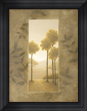 Framed Golden Escape I Print