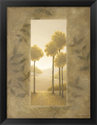 Framed Golden Escape I Print