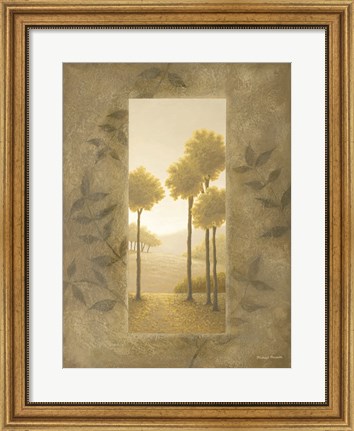 Framed Golden Escape I Print