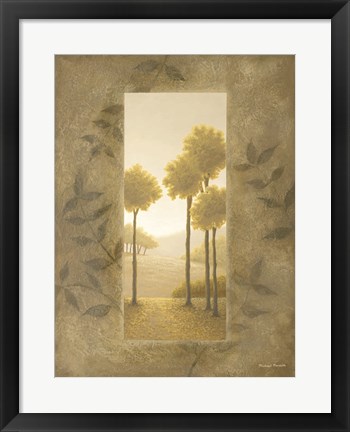 Framed Golden Escape I Print