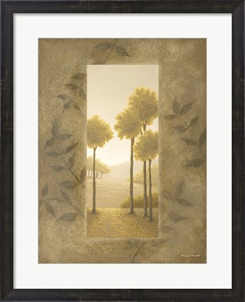 Framed Golden Escape I Print