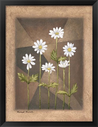 Framed White Daisies Print