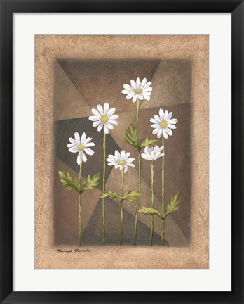 Framed White Daisies Print