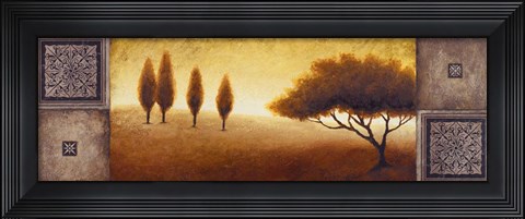 Framed Warm Horizon I Print