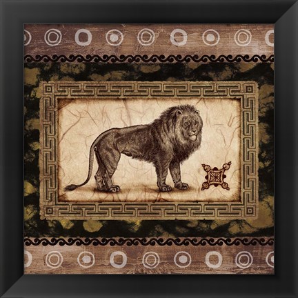 Framed African Expression Square II Print