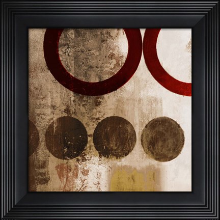 Framed Red Liberate Square II Print