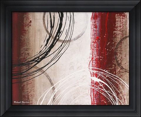 Framed Tricolored Gestures I Print