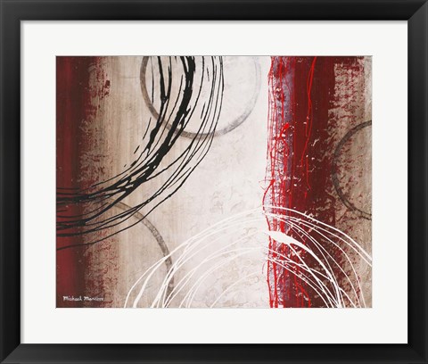 Framed Tricolored Gestures I Print