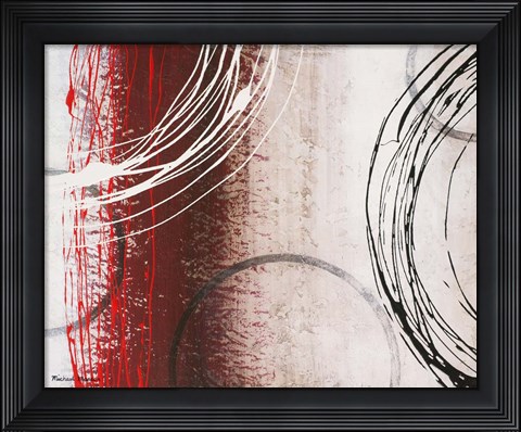 Framed Tricolored Gestures II Print