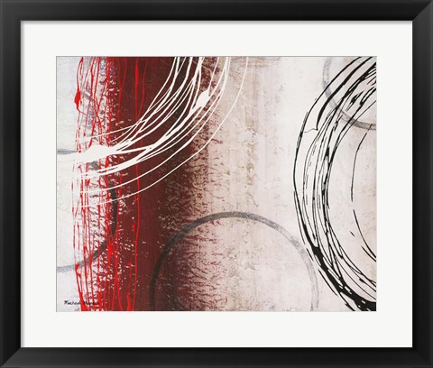 Framed Tricolored Gestures II Print