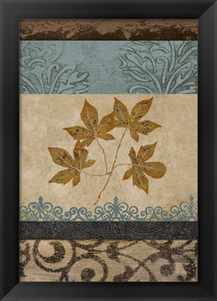 Framed Decorative Leaves Print