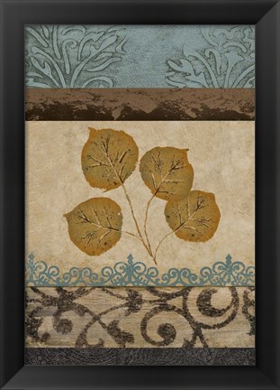 Framed Decorative Leaves II Print