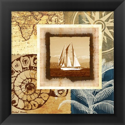 Framed Sailing the Seas I Print