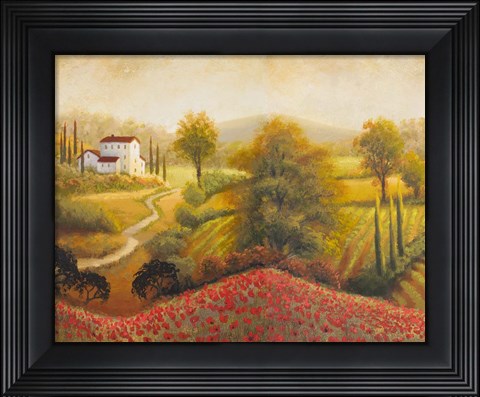 Framed Flourishing Vineyard I Print
