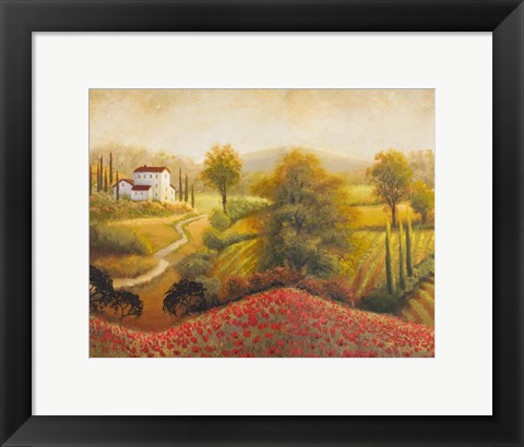 Framed Flourishing Vineyard I Print