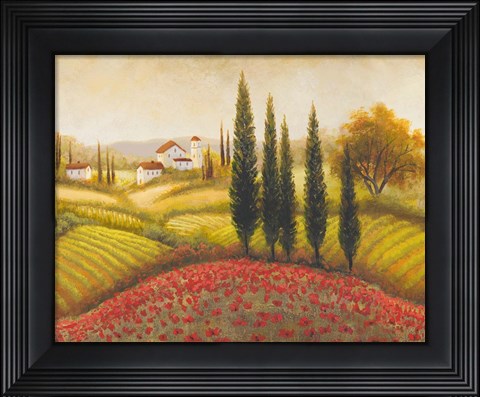 Framed Flourishing Vineyard II Print