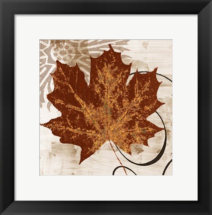 Framed Leaf of the Day I Print