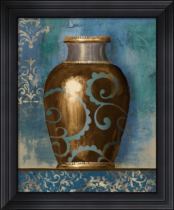 Framed Indie Vessel on Blue I Print