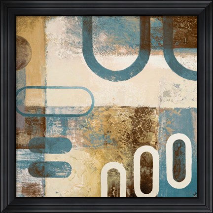 Framed Playing with Shapes I Print