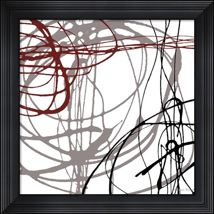 Framed Swirl Velocity I Print
