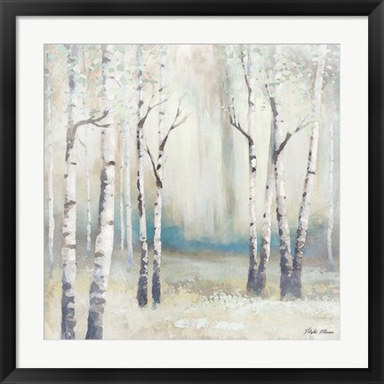 Framed Watercolor December Birch I Print