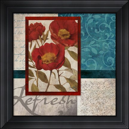 Framed Red Botanicals I Print