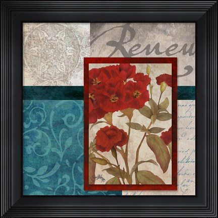 Framed Red Botanicals II Print