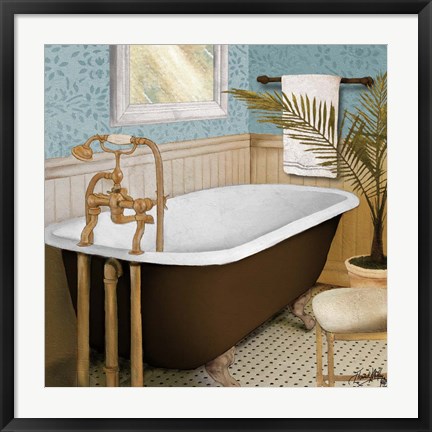 Framed Afternoon Bath I Print