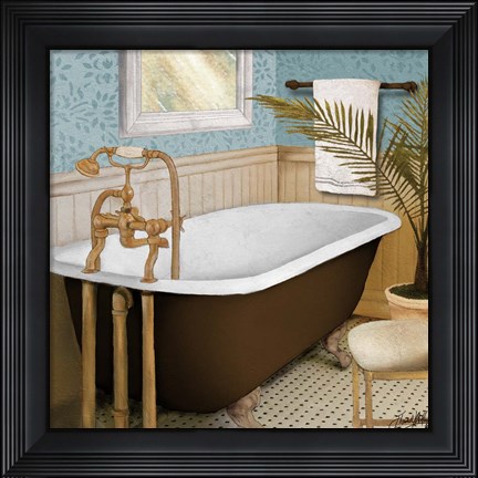 Framed Afternoon Bath I Print