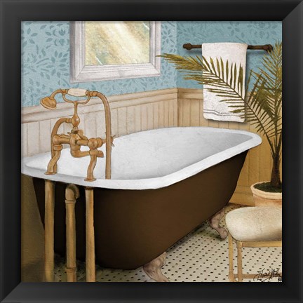 Framed Afternoon Bath I Print