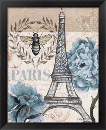 Framed Paris Bee I Print