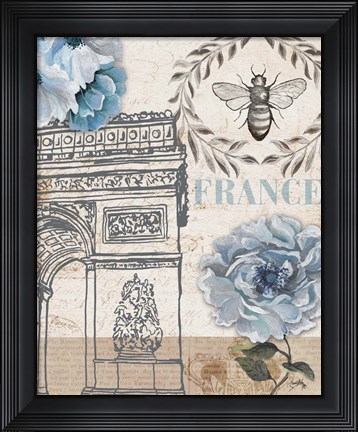 Framed Paris Bee II Print