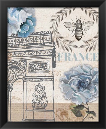 Framed Paris Bee II Print