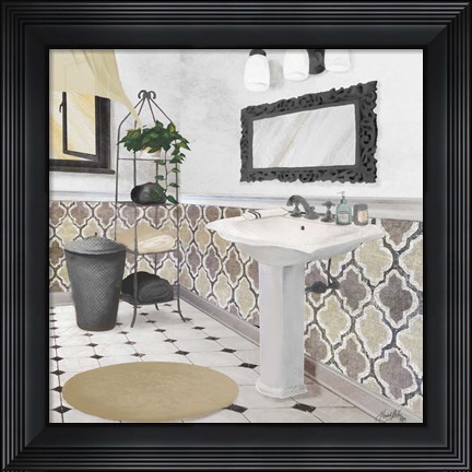 Framed Sundance Neutral Bath II Print
