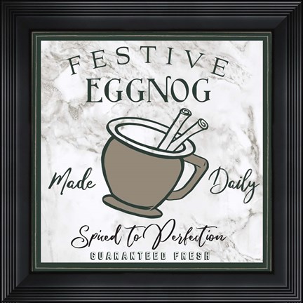 Framed Taupe Christmas Sign II Print