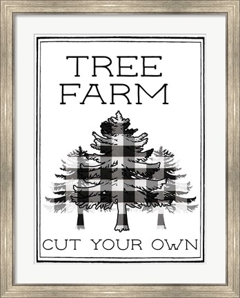 Framed Tree Farm Buffalo Plaid Print