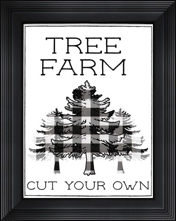Framed Tree Farm Buffalo Plaid Print