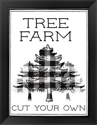 Framed Tree Farm Buffalo Plaid Print