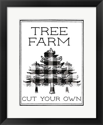 Framed Tree Farm Buffalo Plaid Print