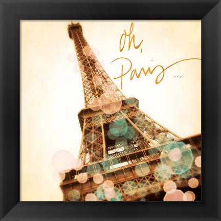 Framed Oh Paris Print