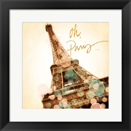 Framed Oh Paris Print