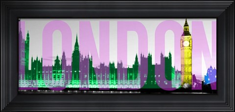 Framed Night Neon London Print