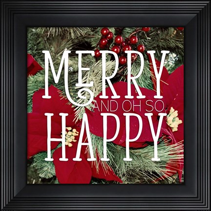 Framed Merry and Happy Print