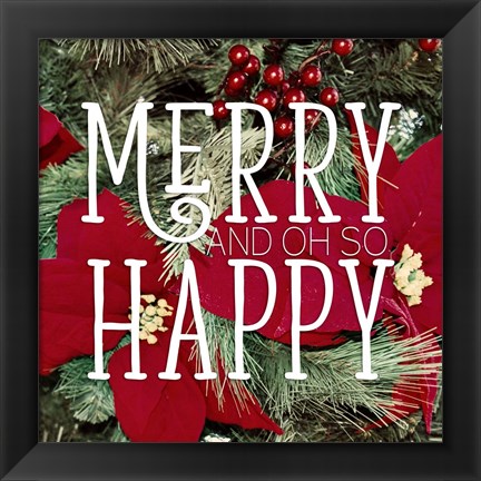 Framed Merry and Happy Print