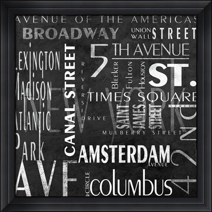 Framed Streets of New York Print