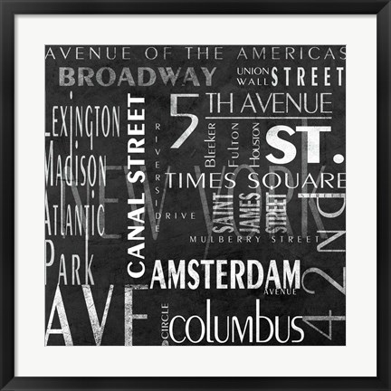 Framed Streets of New York Print