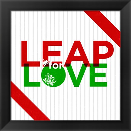 Framed Leap for Love Print