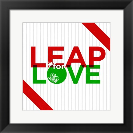 Framed Leap for Love Print