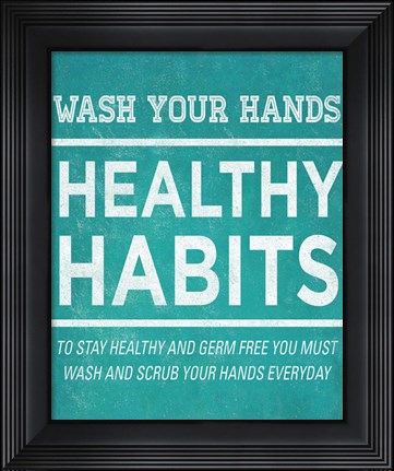 Framed Healthy Habits I Print