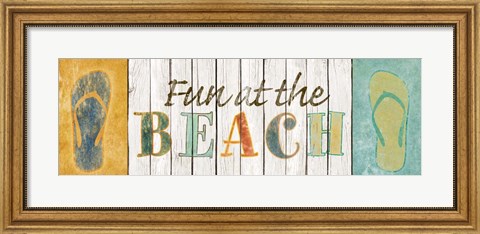 Framed Fun at the Beach Print